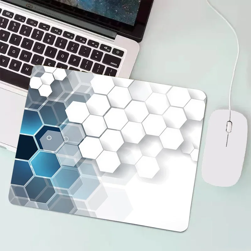 Gaming Keyboard Mini - Geometric Art Mouse Pad Non-Slip Rubber