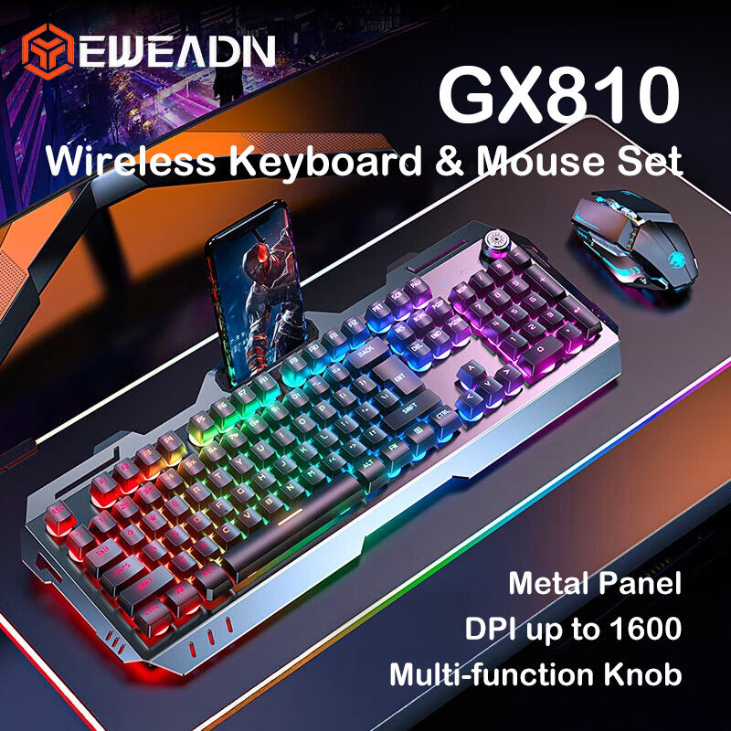 Gaming Keyboard Mouse And Headset Combo - EWEADN GX810 Wireless Keyboard Mouse Combo