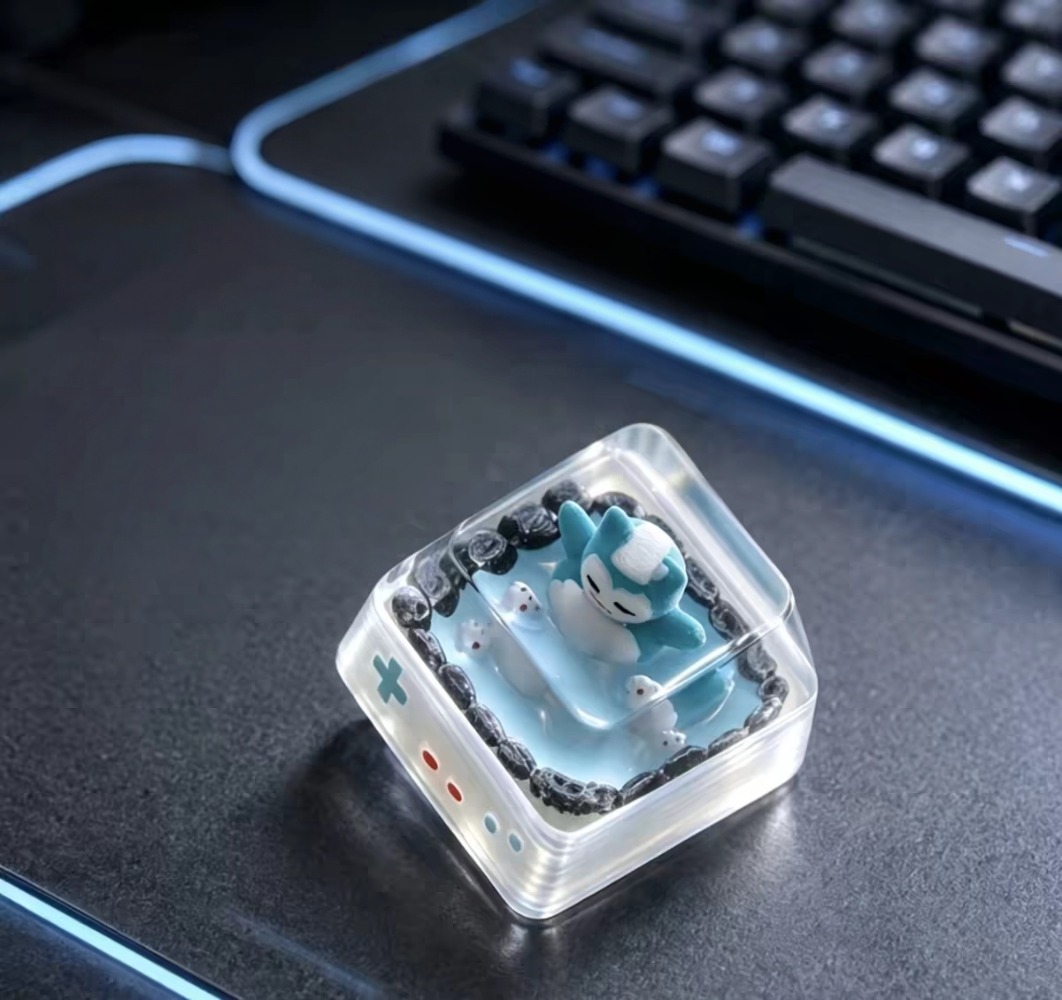 Gaming Keyboard Mechanical - Pokémon Snorlax Keycap Resin Translucent Cartoon