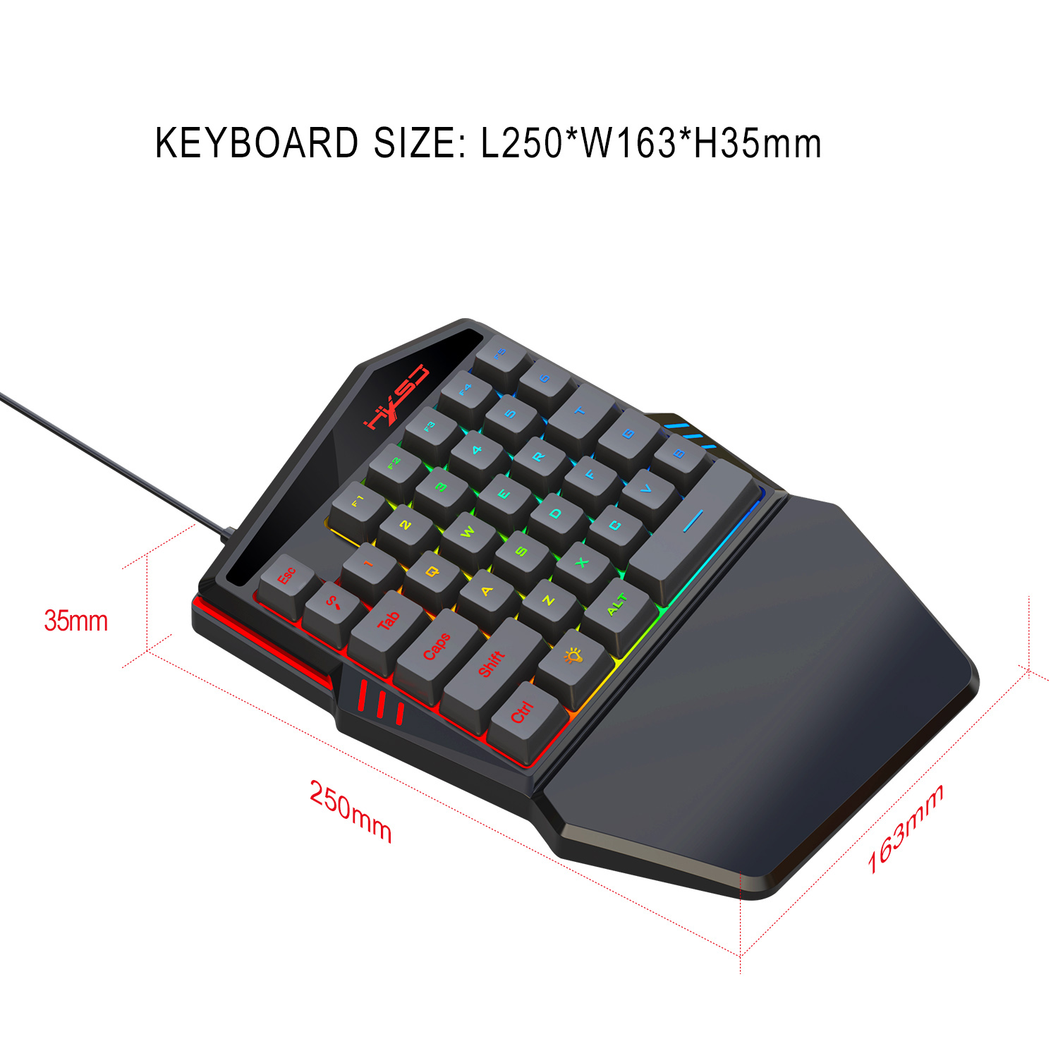 HXSJ V100 V100-2 35 Key Gaming - огляд і ціна Gaming Keyboard Mini