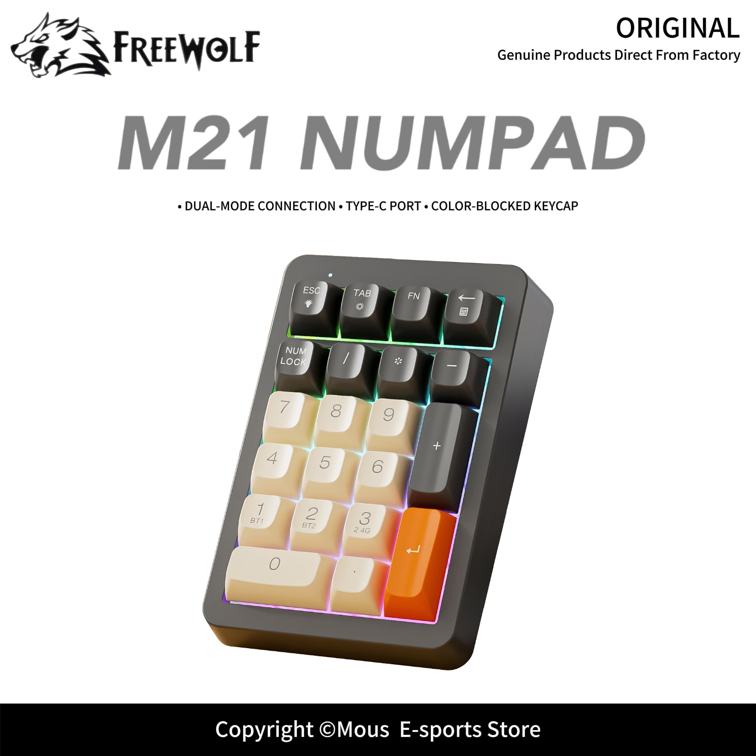 Wireless Numpad Dual Mode Conn - огляд і ціна Gaming Keyboard Mini Mechanical
