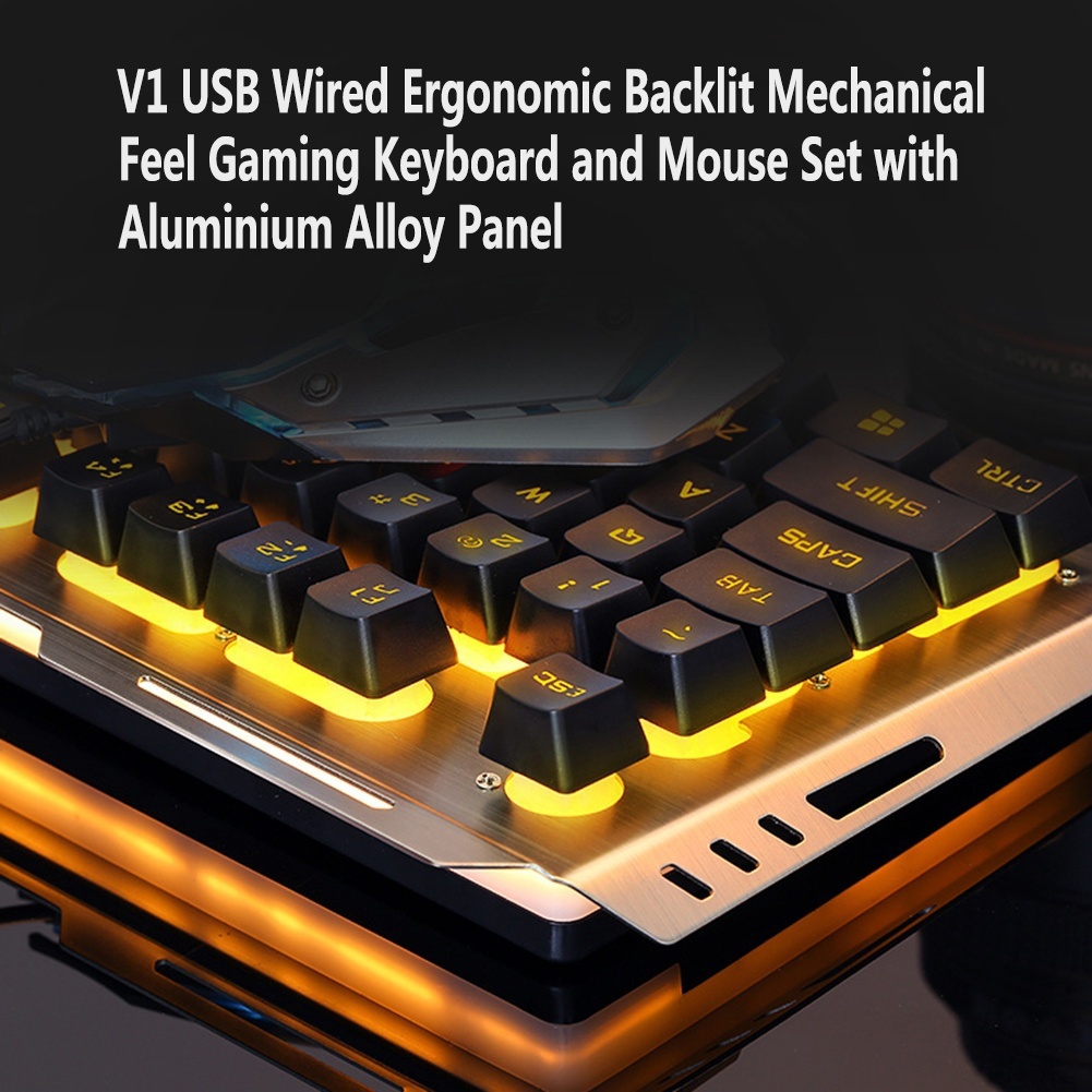 V1 USB Wired Mechanical Gaming - огляд і ціна Gaming Keyboard And Mouse Combo