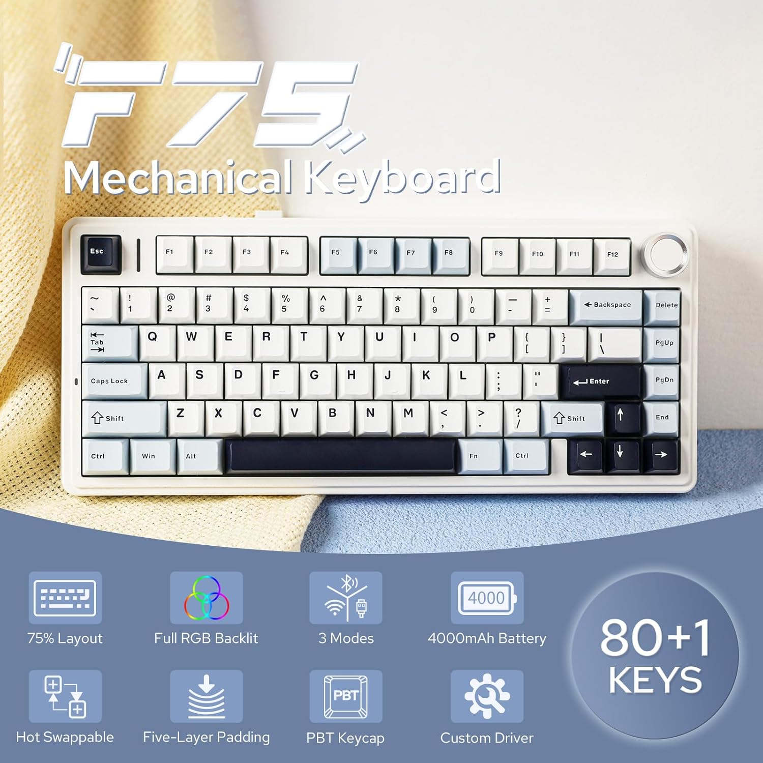 Aula F75 Mechanical Keyboard 7 - огляд і ціна Gaming Keyboard Mini Mechanical