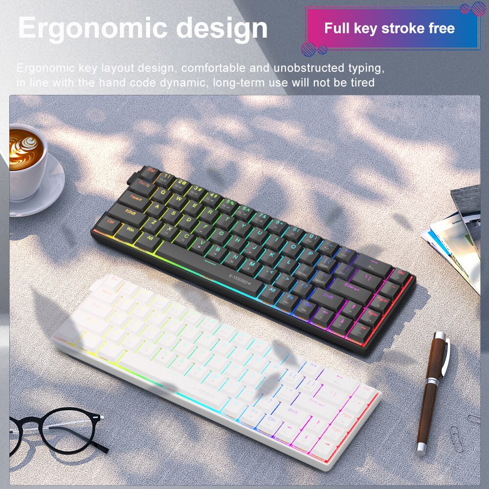 E-YOOSO A68 RGB Mini Slim USB  - огляд і ціна Gaming Keyboard Mobile