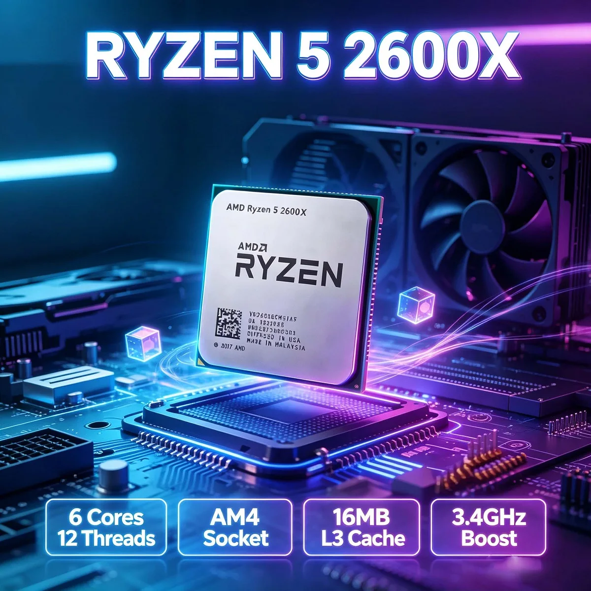 AMD Ryzen 5 2600X CPU AM4 12nm - огляд і ціна Amd Cpu Ryzen 5