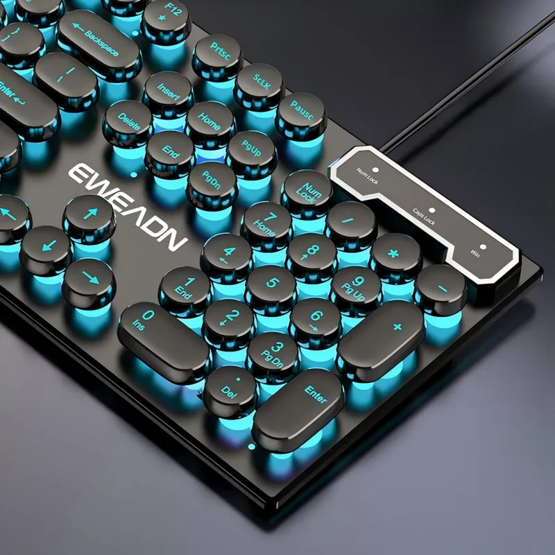 Retro Punk Mechanical Feel Key - огляд і ціна Gaming Keyboard No Rgb