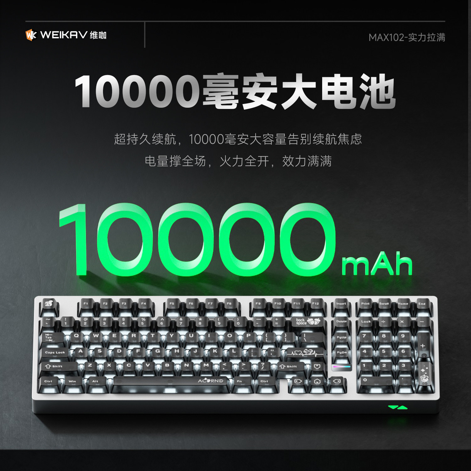 Weika Max102 Aluminum Case Wir - огляд і ціна Gaming Keyboard Mechanical