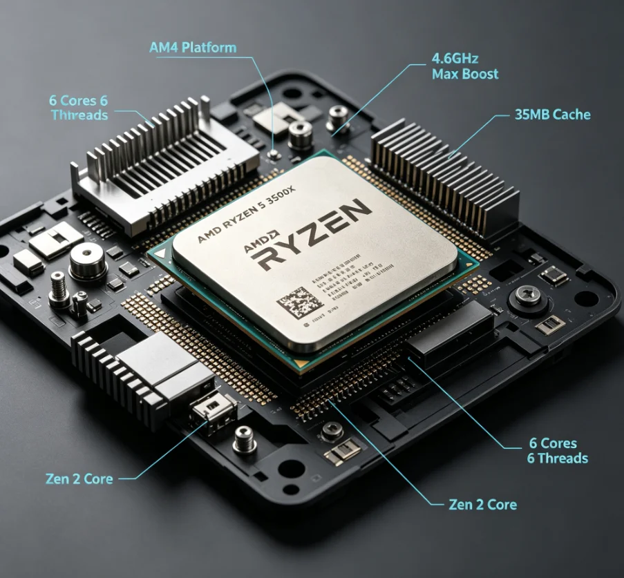 AMD Ryzen 5 3500X AM4 Desktop  - огляд і ціна Amd Cpu Ryzen 5