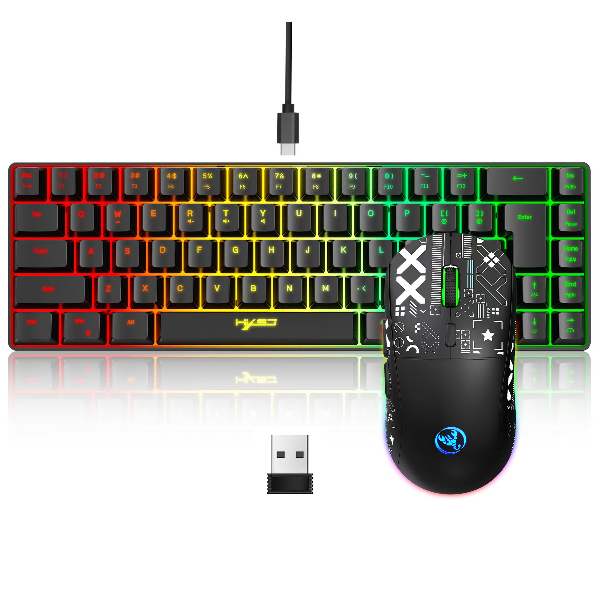 60% gaming Keyboard and mouse  - огляд і ціна Gaming Keyboard Mouse And Headset Combo