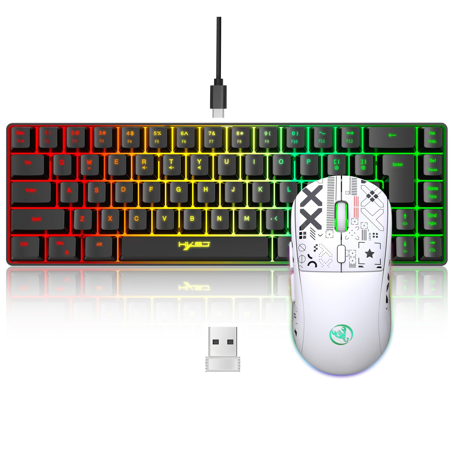 60% gaming Keyboard and mouse  - огляд і ціна Gaming Keyboard Mouse And Headset Combo