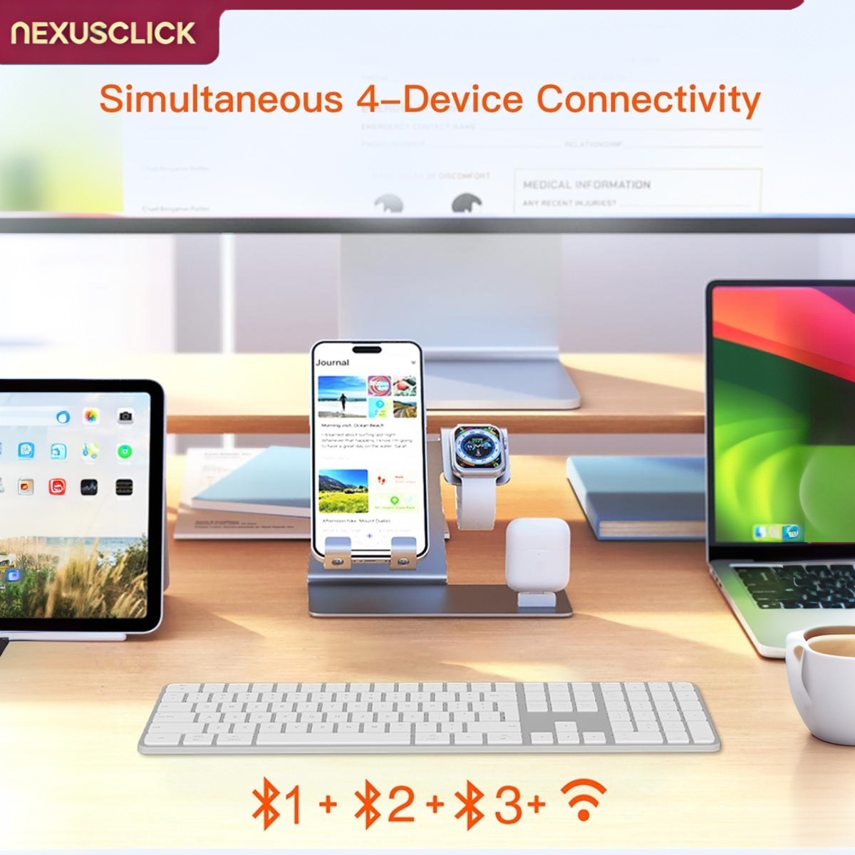 NexusClick 109 Keys Slim Dual  - огляд і ціна Gaming Keyboard Bluetooth