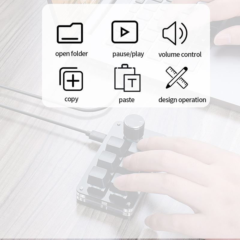 6 Keys 1 Knob Mini Macro Mecha - огляд і ціна Gaming Keyboard Mini Mechanical