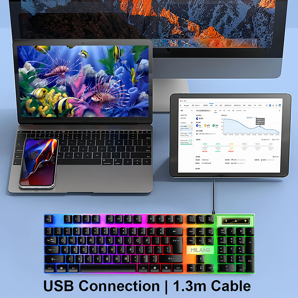 KEBIDUMEI USB Wired Keyboard R - огляд і ціна Gaming Keyboard And Mouse Combo