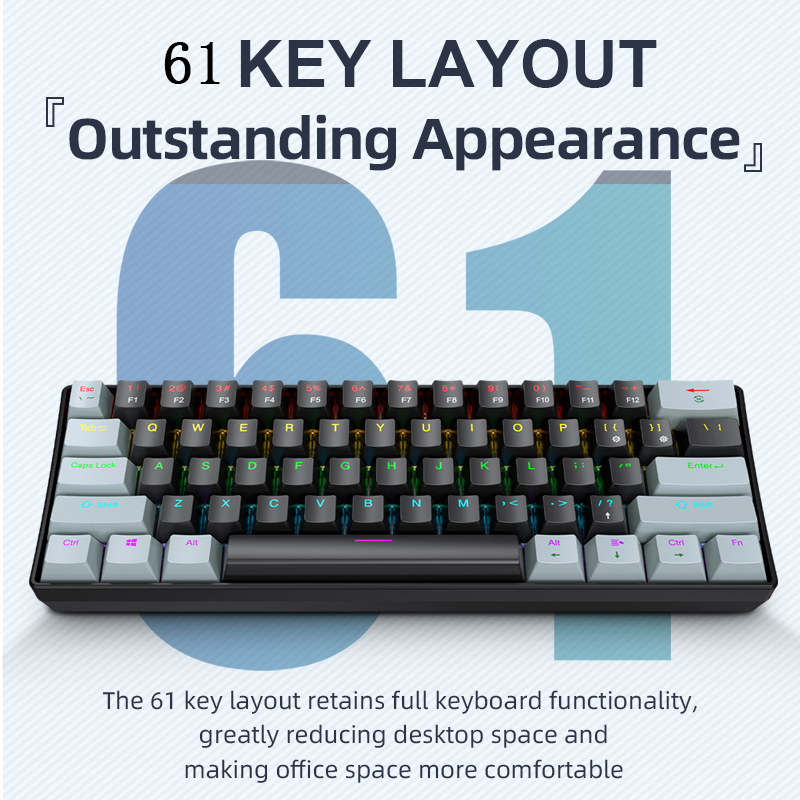 K61 Wired Mechanical Gaming Ke - огляд і ціна Gaming Keyboard And Mouse Combo