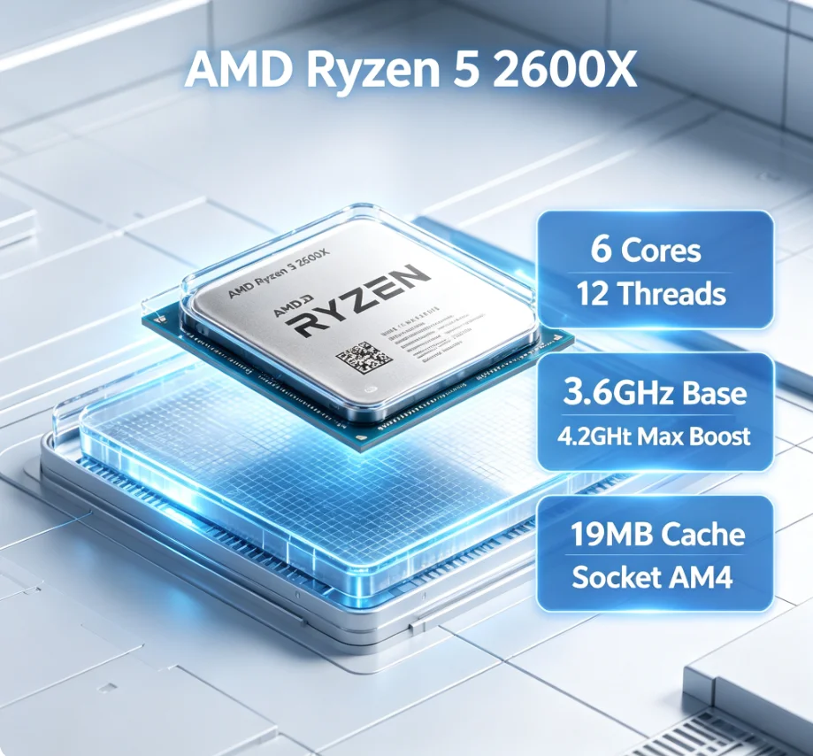 AMD Ryzen 5 2600X Desktop CPU  - огляд і ціна Amd Cpu Ryzen 5