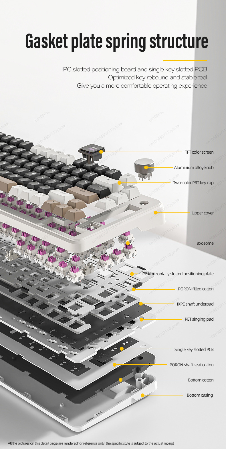 2024 New AL66 Mechanical Keybo - огляд і ціна Gaming Keyboard No Rgb