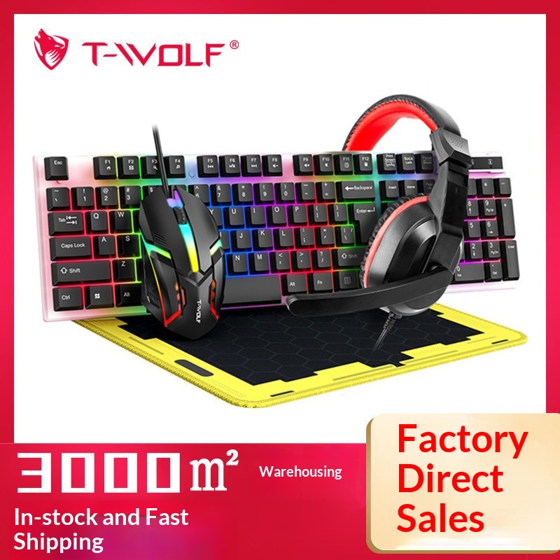 T-Wolf Tf240 4 In 1 Spanish Ga - огляд і ціна Gaming Keyboard Mouse And Headset Combo