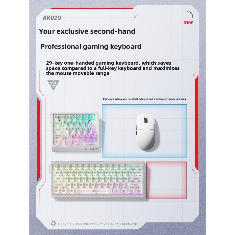 Ajazz AK029 Magnetic Switch Me - огляд і ціна Gaming Keyboard Mini Mechanical