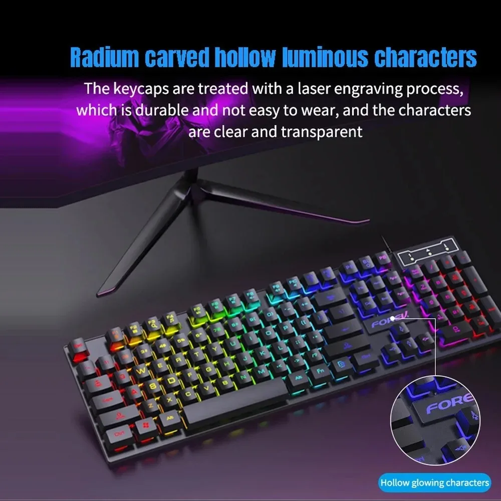 104 Key Backlit Mechanical Key - огляд і ціна Gaming Keyboard Mouse And Headset Combo
