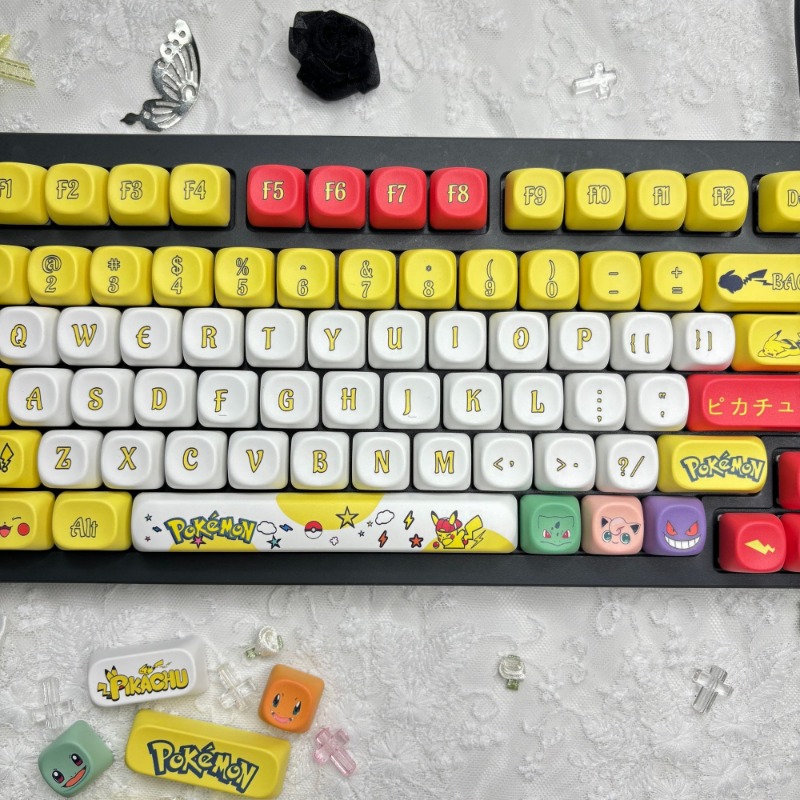 131 Keys/Set Anime Pokemon Key - огляд і ціна Gaming Keyboard Mechanical