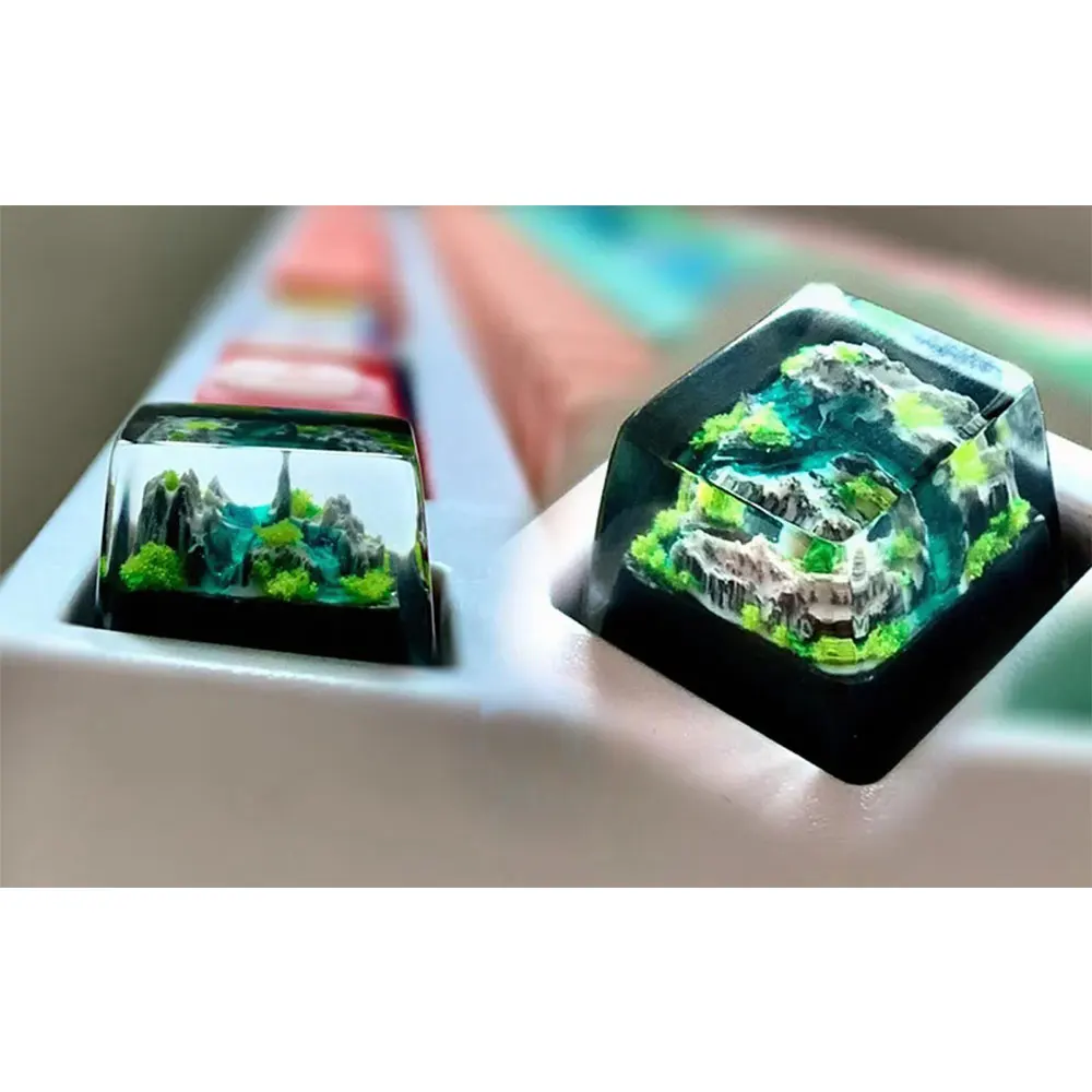 Mountain and Sea Keycaps Artis - огляд і ціна Gaming Keyboard No Rgb