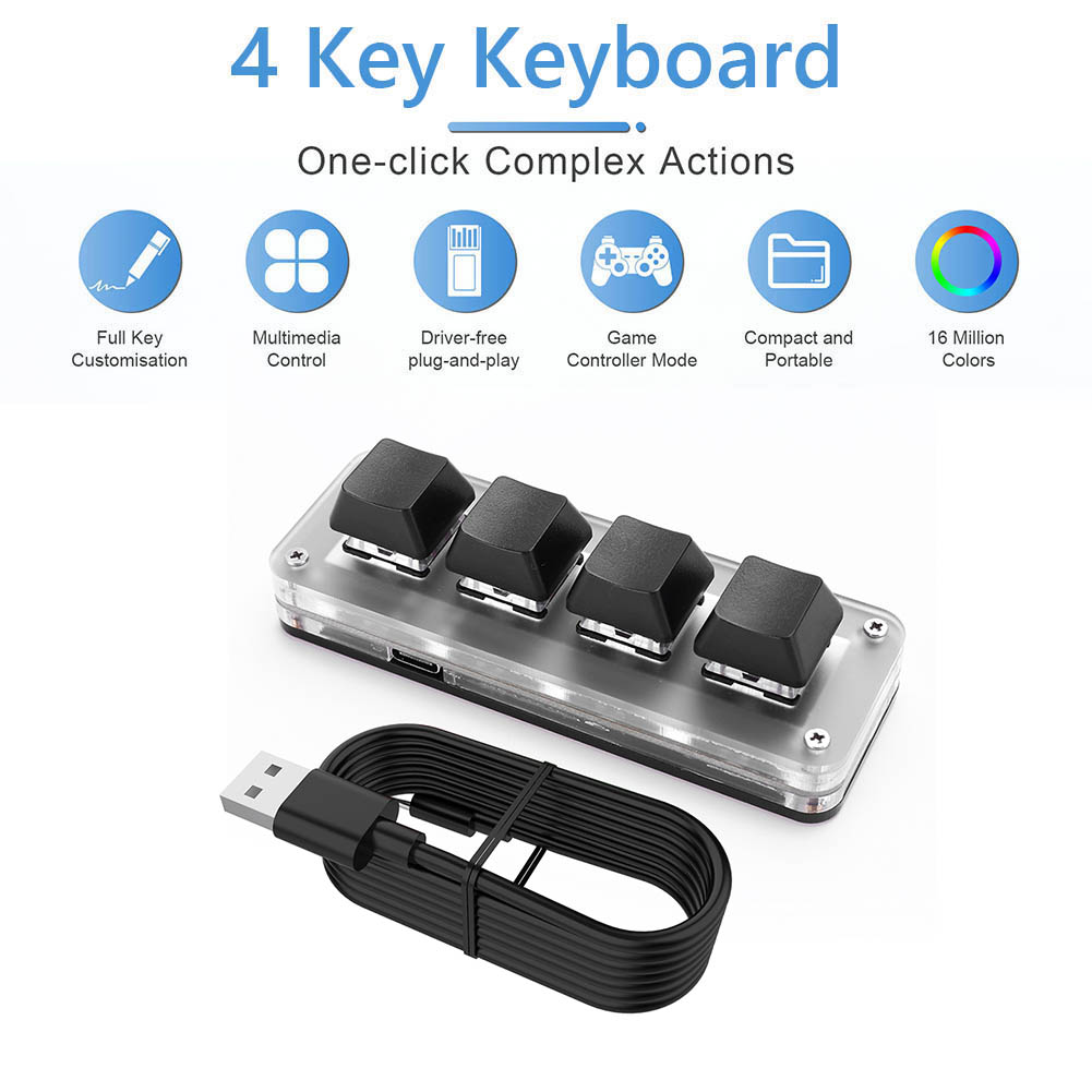 3 Key 1 Knob/4 Key Programming - огляд і ціна Gaming Keyboard No Rgb