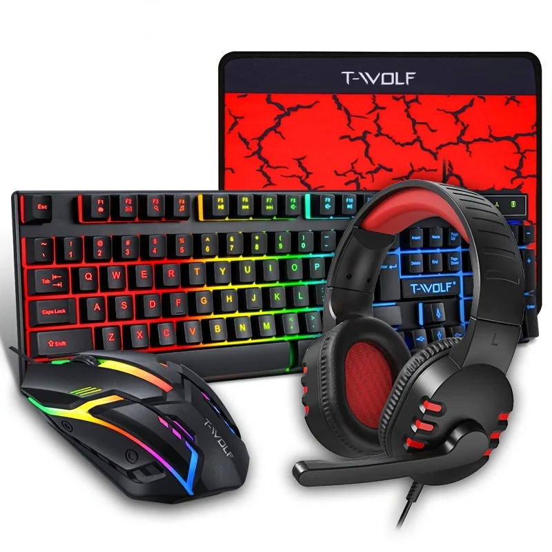 2026 4-In-1 Wired Gaming Keybo - огляд і ціна Gaming Keyboard Mouse And Headset Combo