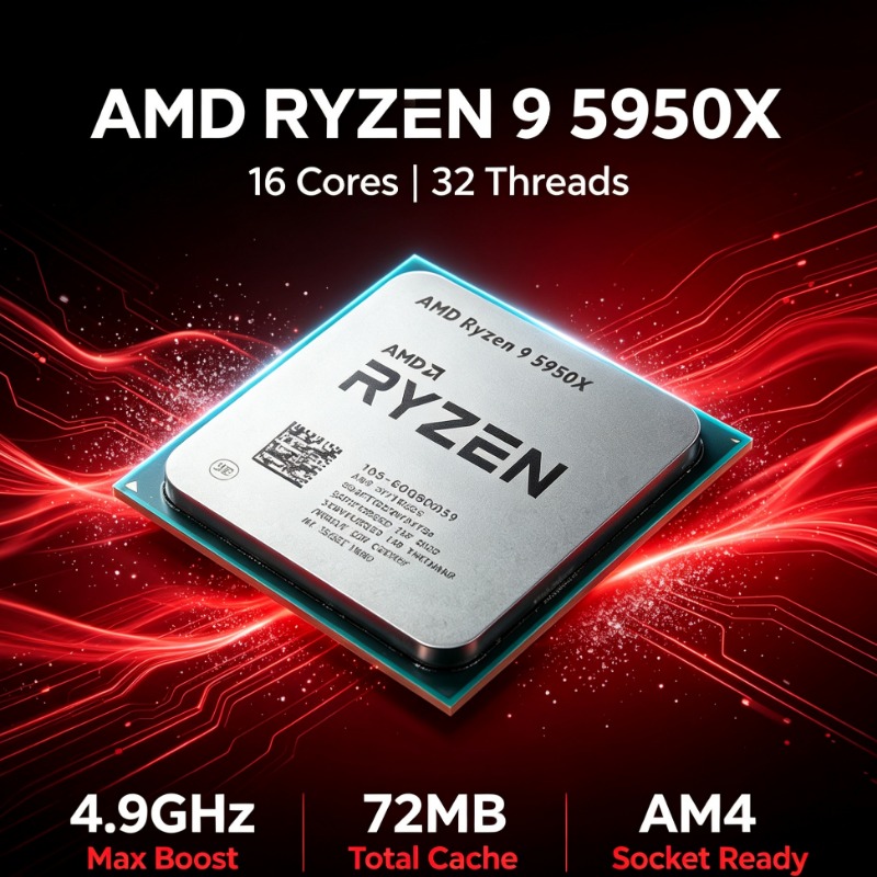 AM4 Processor AMD Ryzen 9 5950 - огляд і ціна Amd Cpu Ryzen 9